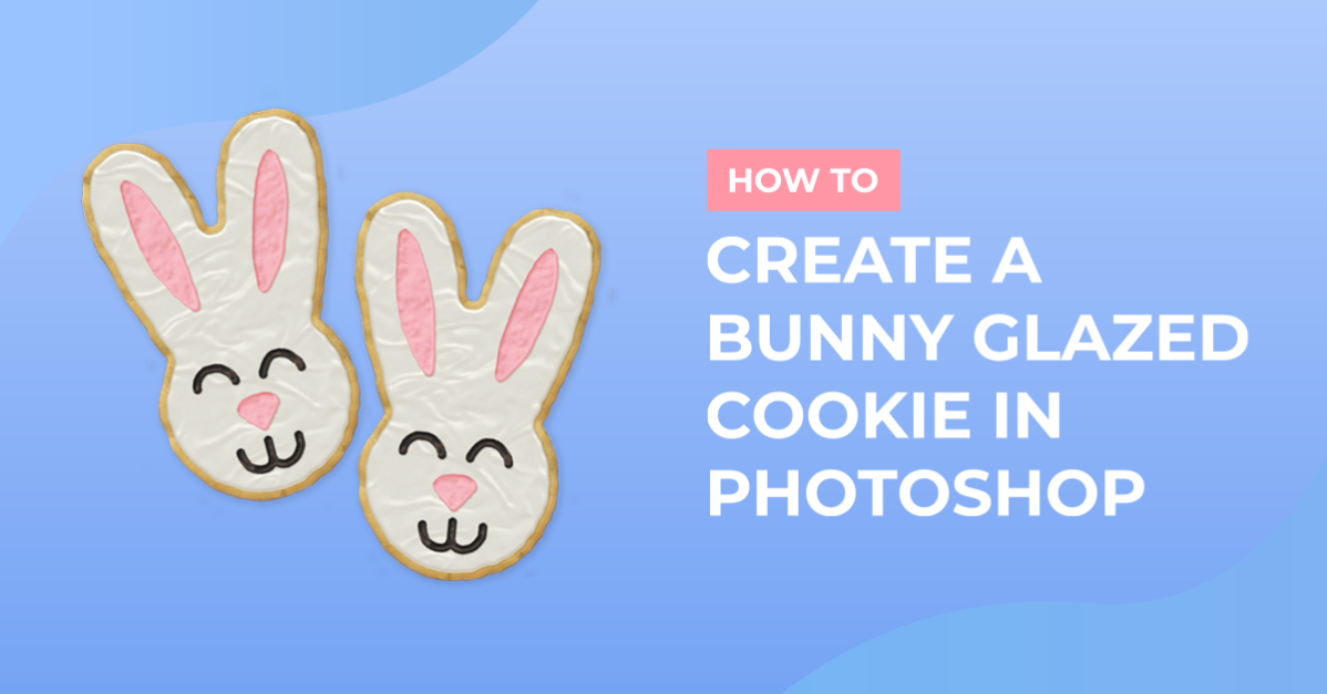 Bunny Glazed Cookie in Photoshop