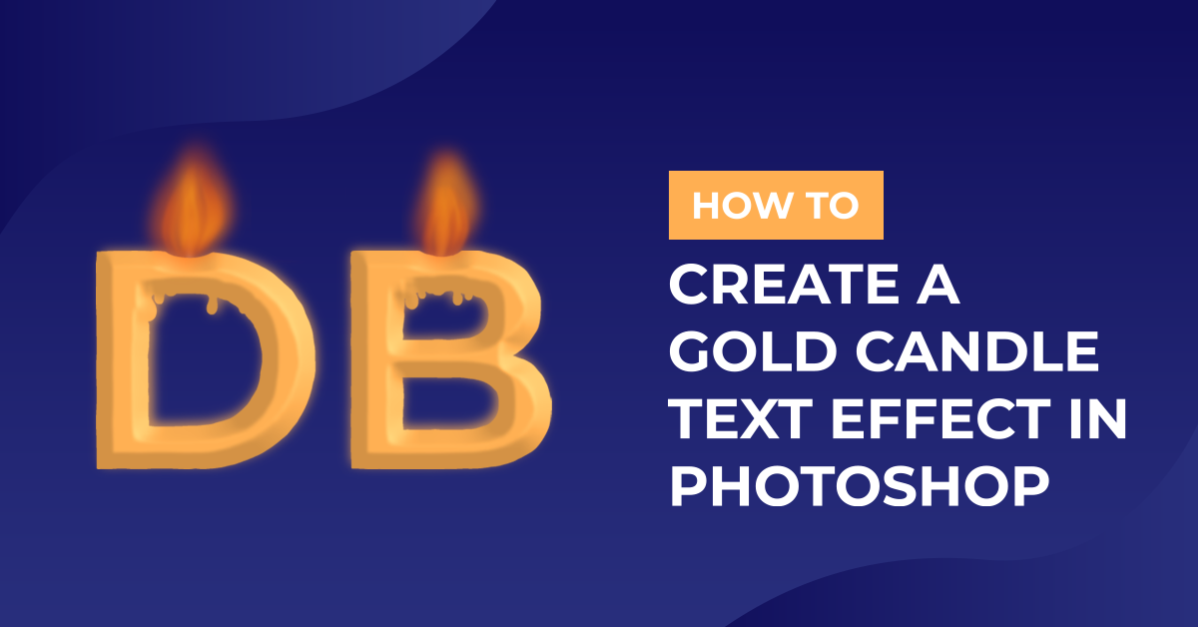 Gold Candle Text in Photoshop