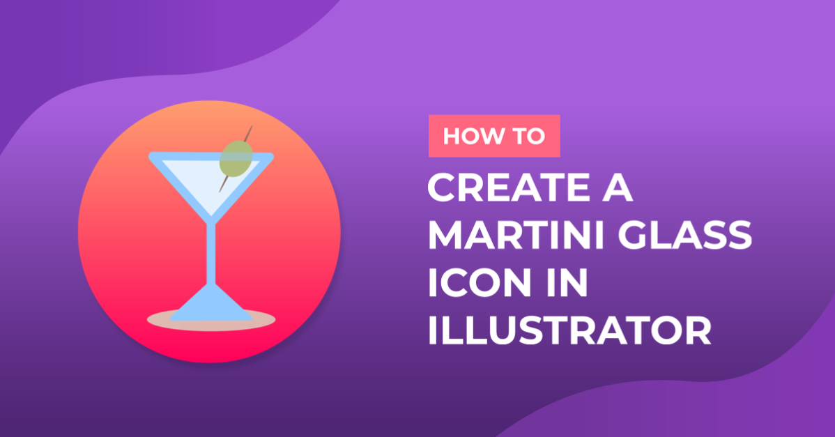 Martini Glass Icon in Illustrator