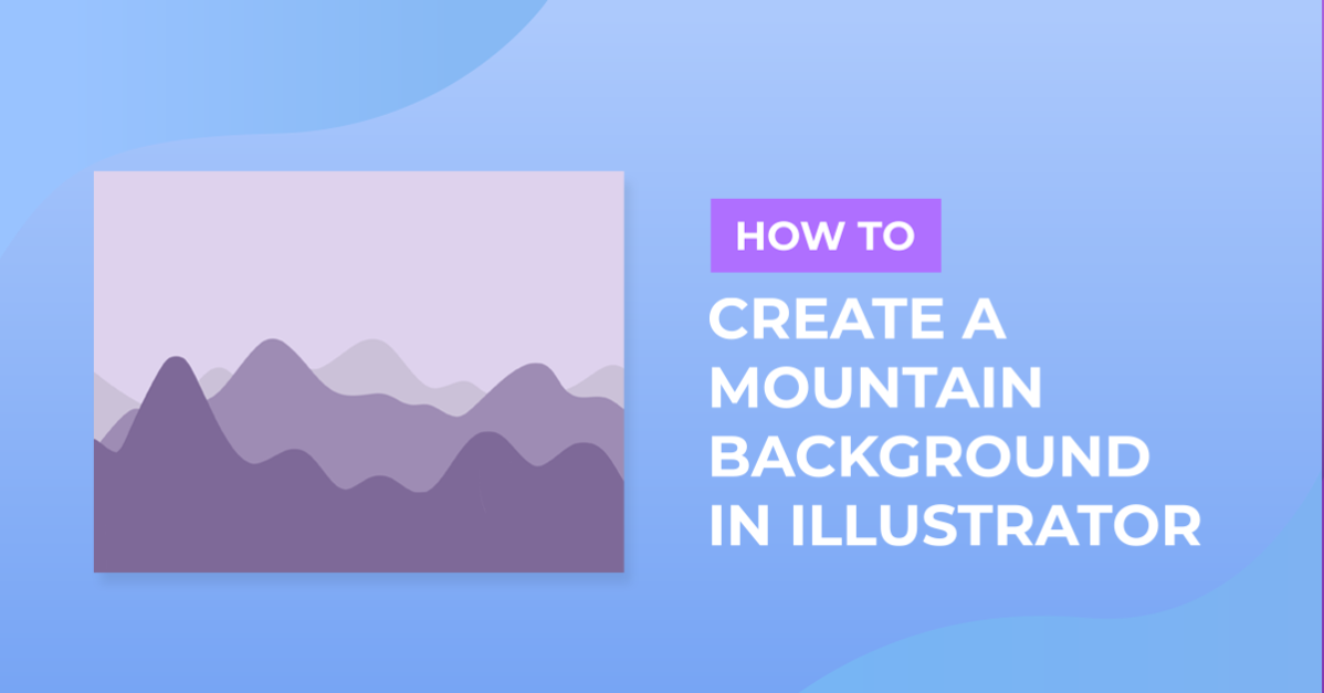 Vector Mountains Background in Illustrator
