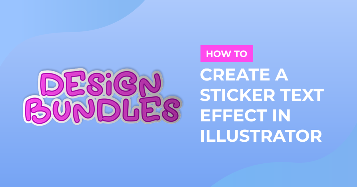 Sticker Text in Illustrator