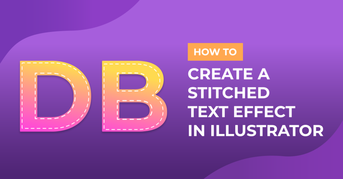 Stitched Text Effect in Illustrator