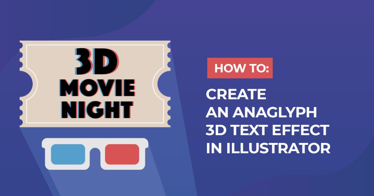 Anaglyph 3D Text Effect Poster in Illustrator