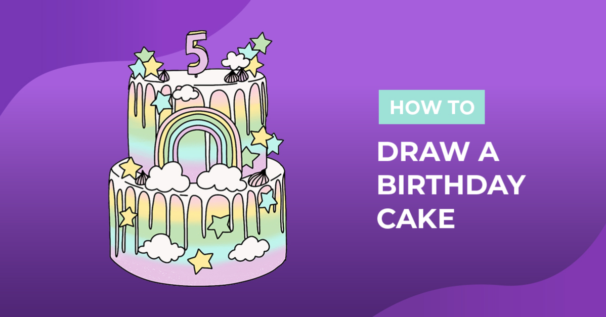 How to Draw a Birthday Cake