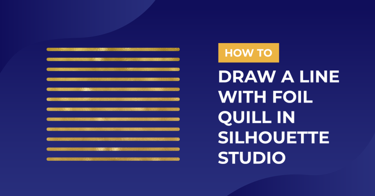 How to draw your first line with the foil quill in silhouette studio