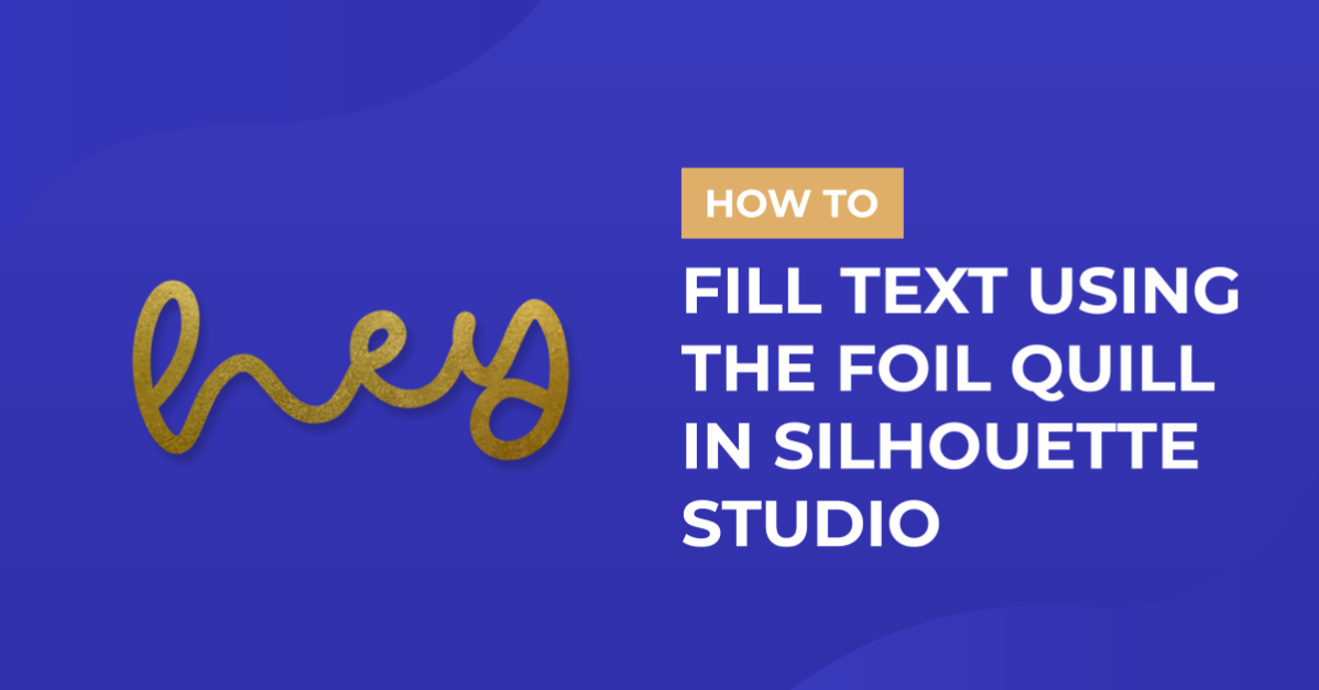 How to fill text with the foil quill in silhouette studio free edition