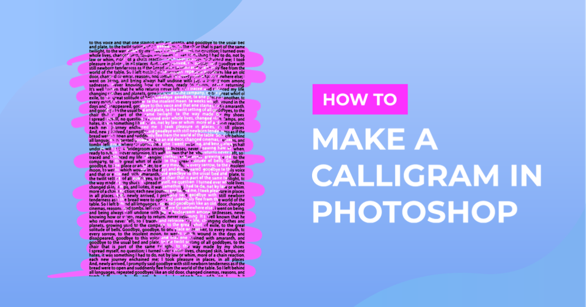 Make a Calligram in Photoshop