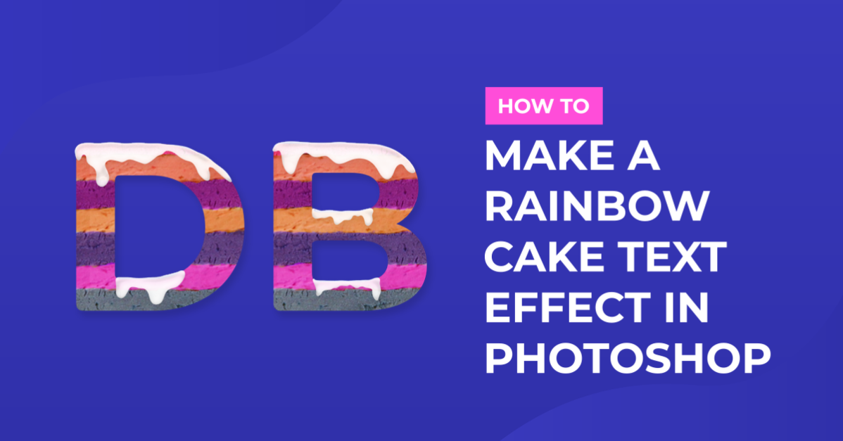 Rainbow Cake Text Effect in Photoshop 3D Text