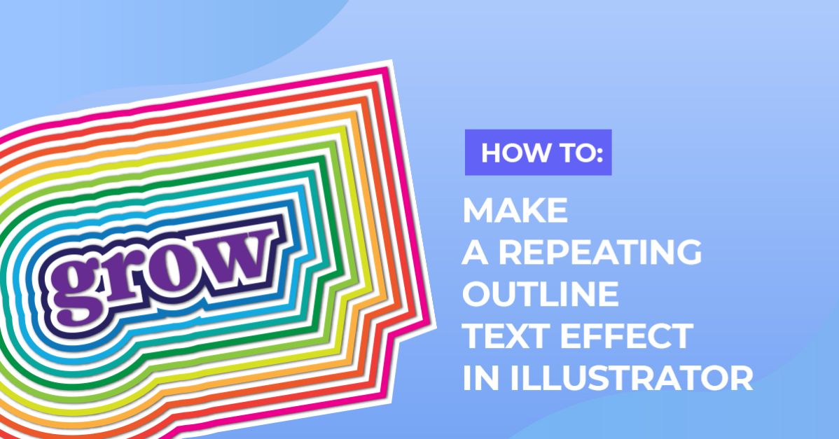 Repeating Outline Text Effect in Illustrator
